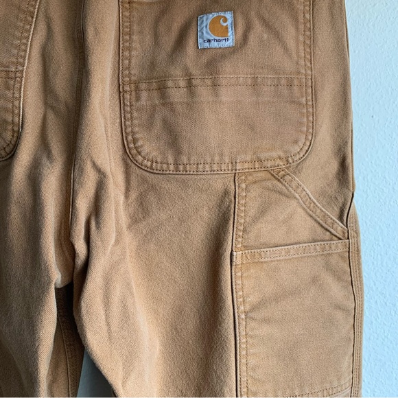 Carhartt Mens Relaxed Fit Utility Work Canvas Pants in Brown - Picture 7 of 12